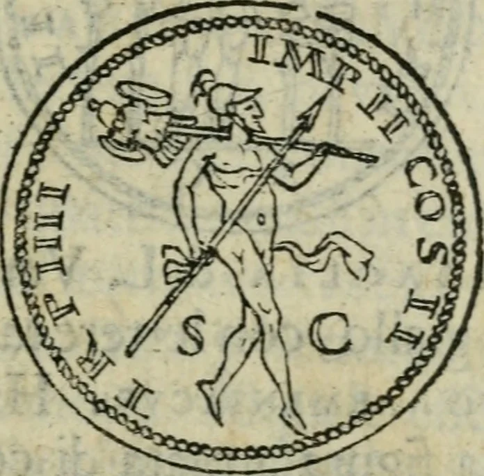 An illustration from Discorso di m. Sebastiano Erizzo, sopra le medaglie antiche : con la particolar dichiaratione di molti riuersi, 1559, leaf 368