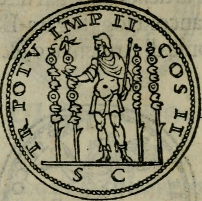 An illustration from Discorso di m. Sebastiano Erizzo, sopra le medaglie antiche : con la particolar dichiaratione di molti riuersi, 1559, leaf 369