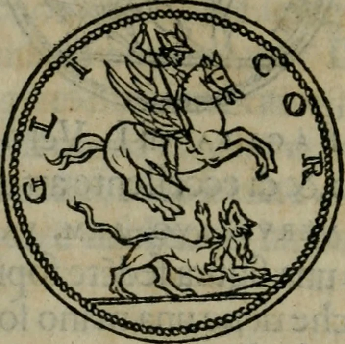 An illustration from Discorso di m. Sebastiano Erizzo, sopra le medaglie antiche : con la particolar dichiaratione di molti riuersi, 1559, leaf 377