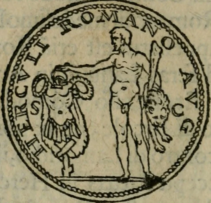 An illustration from Discorso di m. Sebastiano Erizzo, sopra le medaglie antiche : con la particolar dichiaratione di molti riuersi, 1559, leaf 383