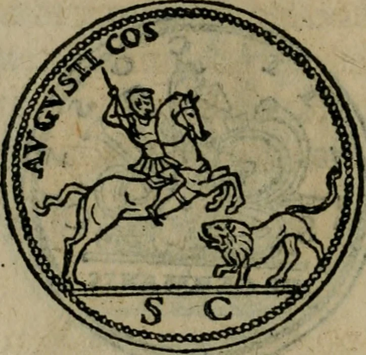An illustration from Discorso di m. Sebastiano Erizzo, sopra le medaglie antiche : con la particolar dichiaratione di molti riuersi, 1559, leaf 389