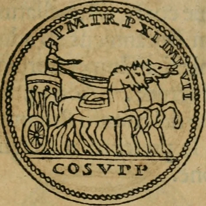 An illustration from Discorso di m. Sebastiano Erizzo, sopra le medaglie antiche : con la particolar dichiaratione di molti riuersi, 1559, leaf 396