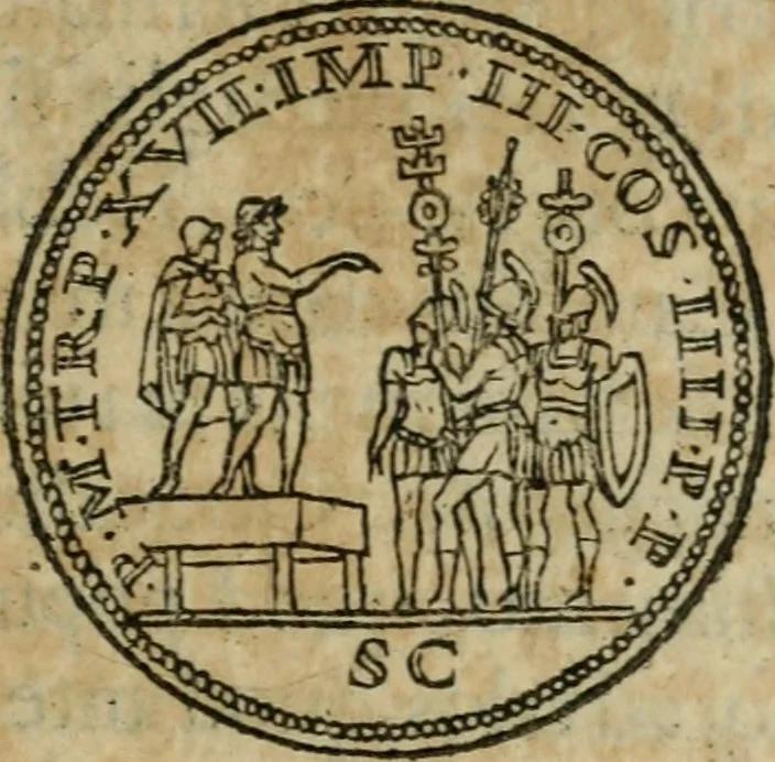 An illustration from Discorso di m. Sebastiano Erizzo, sopra le medaglie antiche : con la particolar dichiaratione di molti riuersi, 1559, leaf 416