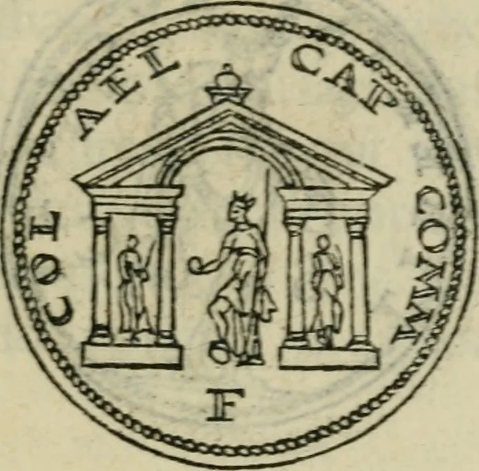 An illustration from Discorso di m. Sebastiano Erizzo, sopra le medaglie antiche : con la particolar dichiaratione di molti riuersi, 1559, leaf 430