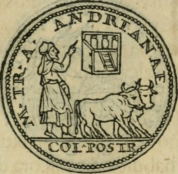 An illustration from Discorso di m. Sebastiano Erizzo, sopra le medaglie antiche : con la particolar dichiaratione di molti riuersi, 1559, leaf 438