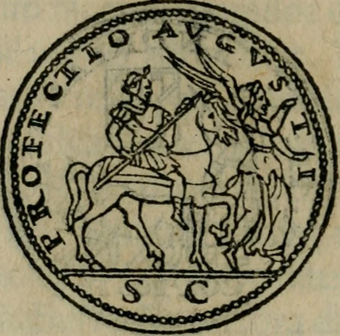 An illustration from Discorso di m. Sebastiano Erizzo, sopra le medaglie antiche : con la particolar dichiaratione di molti riuersi, 1559, leaf 439
