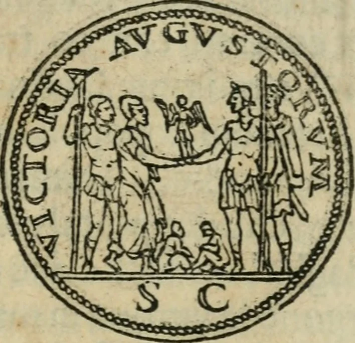 An illustration from Discorso di m. Sebastiano Erizzo, sopra le medaglie antiche : con la particolar dichiaratione di molti riuersi, 1559, leaf 448