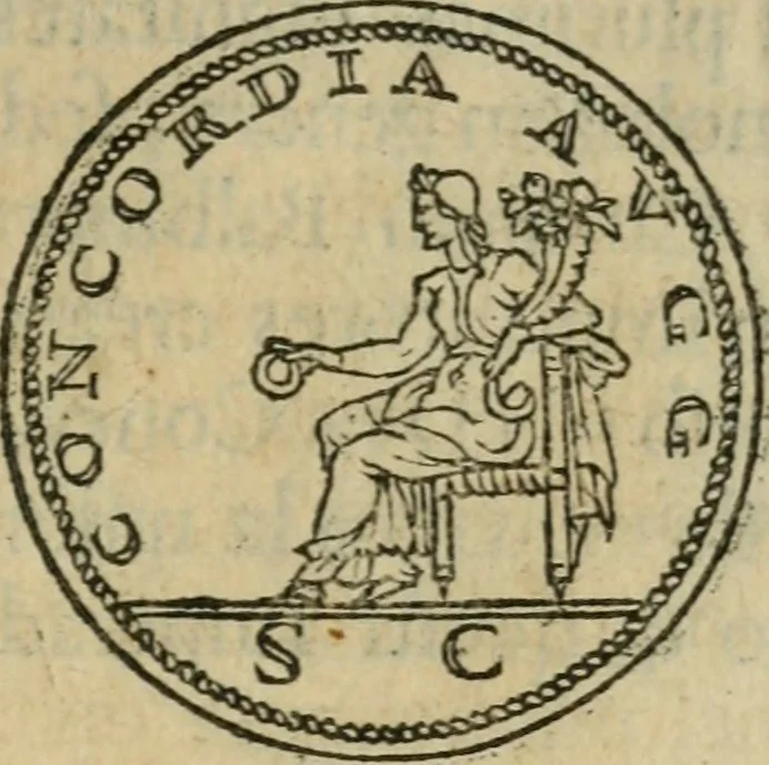 An illustration from Discorso di m. Sebastiano Erizzo, sopra le medaglie antiche : con la particolar dichiaratione di molti riuersi, 1559, leaf 454