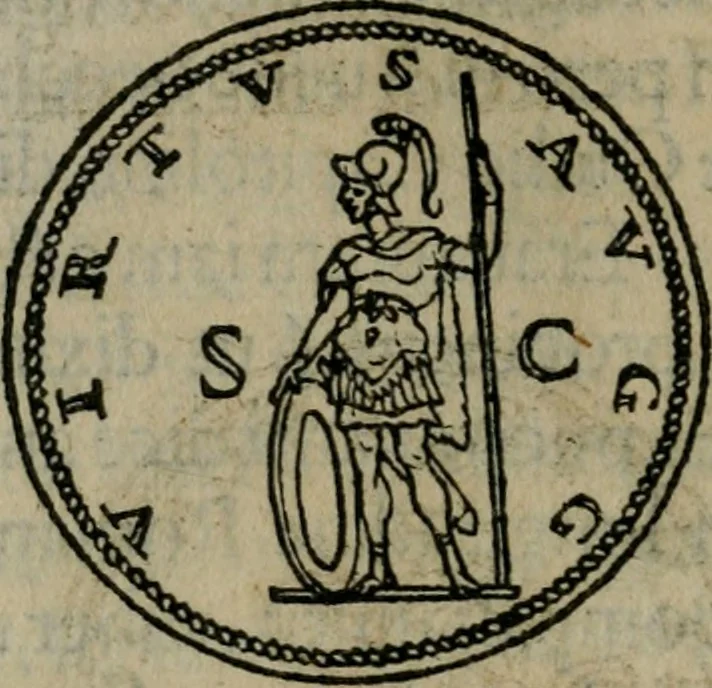 An illustration from Discorso di m. Sebastiano Erizzo, sopra le medaglie antiche : con la particolar dichiaratione di molti riuersi, 1559, leaf 461