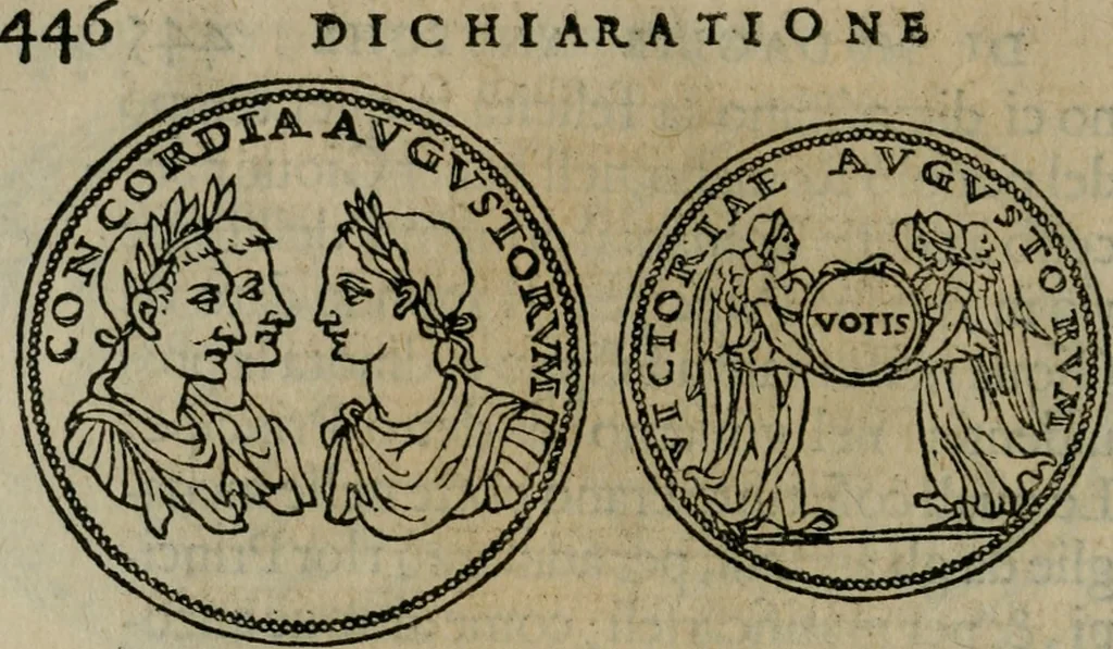 An illustration from Discorso di m. Sebastiano Erizzo, sopra le medaglie antiche : con la particolar dichiaratione di molti riuersi, 1559, leaf 471