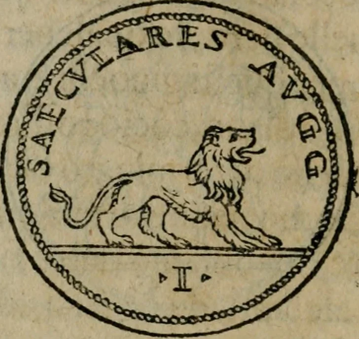 An illustration from Discorso di m. Sebastiano Erizzo, sopra le medaglie antiche : con la particolar dichiaratione di molti riuersi, 1559, leaf 475