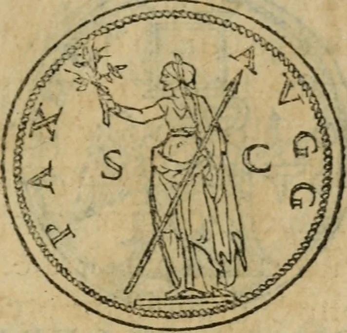 An illustration from Discorso di m. Sebastiano Erizzo, sopra le medaglie antiche : con la particolar dichiaratione di molti riuersi, 1559, leaf 486