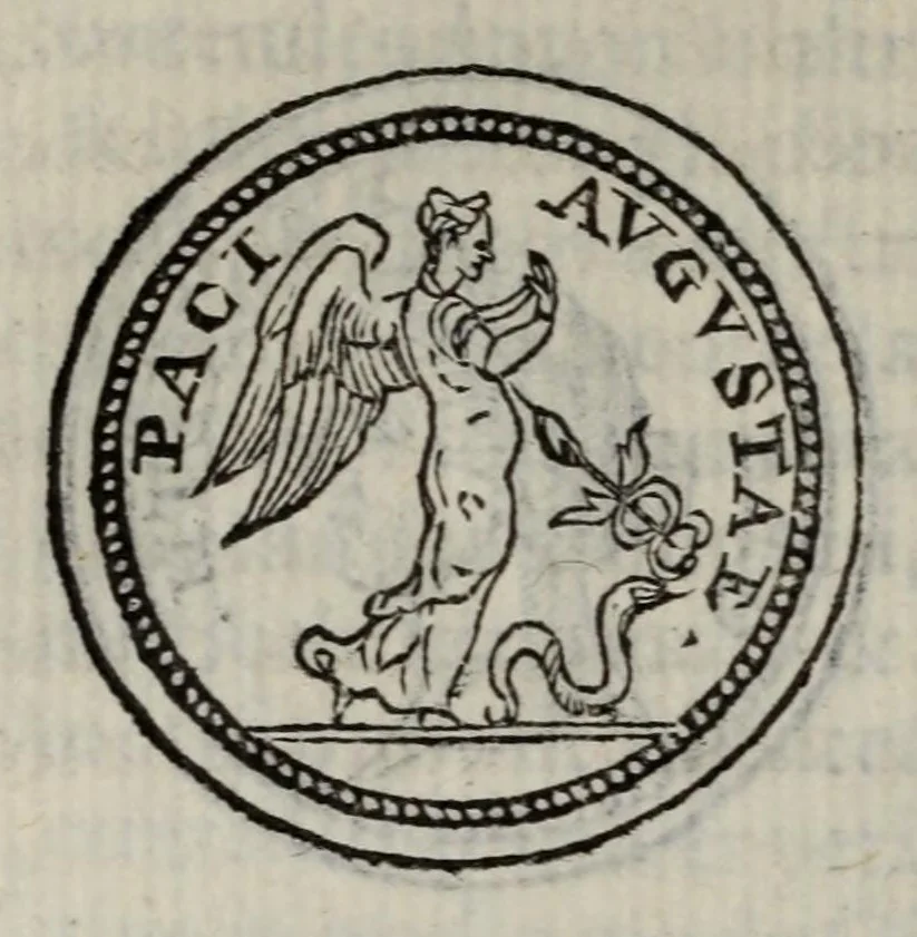 An illustration from Discorso di M. Sebastiano Erizzo sopra le medaglie de gli antichi : con la Dichiaratione delle monete consulari, & delle medaglie de gli imperadori romani : nella quale si contiene una piena & varia cognitione dell'istoria di quei tempi, 1571, leaf 510