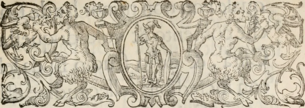 An illustration from Discorso intorno all'antro delle ninfe naiadi di Homero, 1601, leaf 4