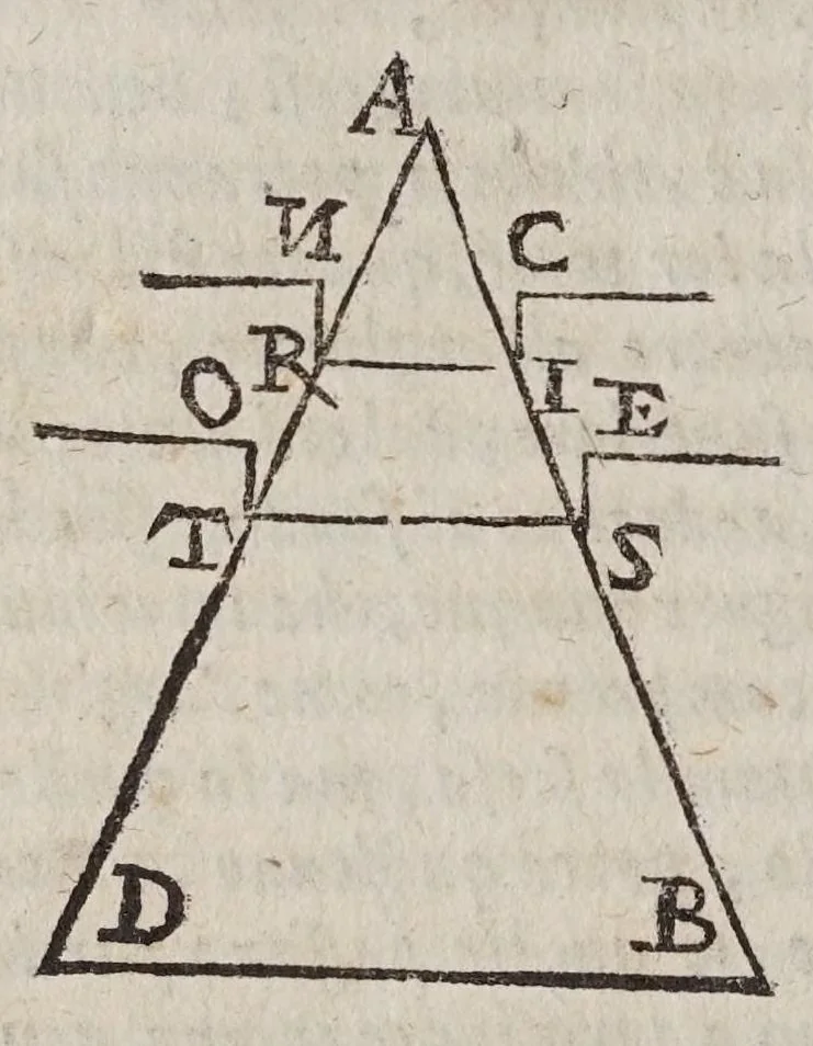 An illustration from Discorso ... intorno alle cose, che stanno in sù l'acqua, ò che in quella si muouono, 1612, leaf 56