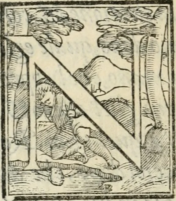 An illustration from Discorso sopra la livrea d'vn cavaliere incognito : caualiere della giostra de' signori Accademici Gimnosofisti di Padoua del LXVII. nella quale si rappresenta lo stato de gl'innamorati, 1567, leaf 9