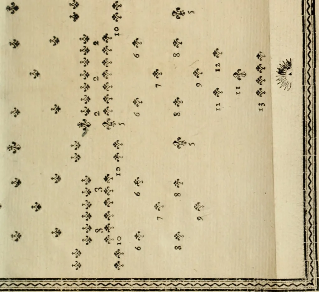 An illustration from Discorso sul calcio Fiorentiono d'onde si ha l'origine del calcio in generale : s'aggiungono in quest'impressione i capitoli e pianta del calcio di Livorno del presente anno 1766, dato dall'inclita nazione inglese per la venuta di s.a.r. serenissima Pietro Leopoldo ... e s.a.r. serenissima Maria Luisa .., 1766, leaf 48