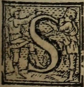 An illustration from The discouerie of witchcraft, : wherein the lewde dealing of witches and witchmongers is notablie detected, the knauerie of coniurors, the impietie of inchantors, the follie of soothsaiers, the impudent falshood of cousenors, the infidelitie of atheists, the pestilent practices of Pythonists, the curiositie of figure casters, the vanitie of dreamers, the beggerlie art of alcumystrie, the abhomination of idolatrie, the horrible art of poisoning, the vertue and power of naturall magike, and all the conueiances of legierdemaine and iuggling are deciphered: and many other things opened, which have long lien hidden, howbeit verie necessarie to be knowne. : Heerevnto is added a treatise vpon the nature and substance of spirits and diuels, & c, 1584, leaf 342