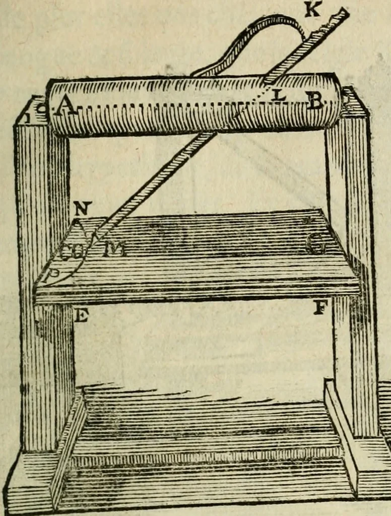 An illustration from Discours de la methode : pour bien conduire sa raison, & chercher la verité dans les sciences : Plus La dioptrique, et Les meteores. Qui sont des essais de cete methode, 1658, leaf 226