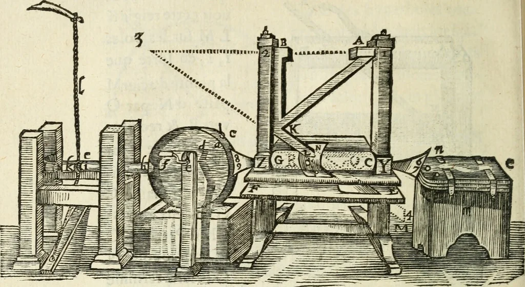 An illustration from Discours de la methode : pour bien conduire sa raison, & chercher la verité dans les sciences : Plus La dioptrique, et Les meteores. Qui sont des essais de cete methode, 1658, leaf 227
