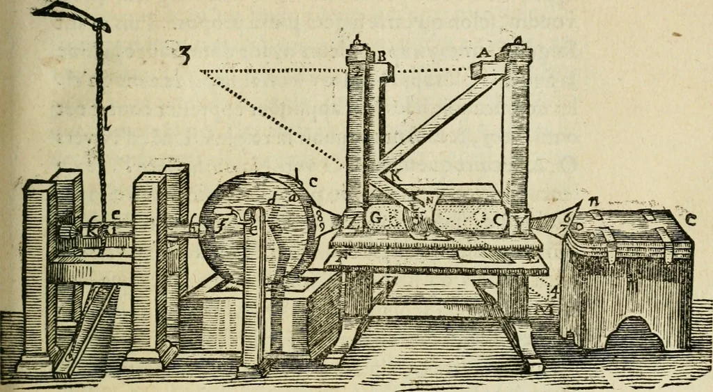 An illustration from Discours de la methode : pour bien conduire sa raison, & chercher la verité dans les sciences : Plus La dioptrique, et Les meteores. Qui sont des essais de cete methode, 1658, leaf 230