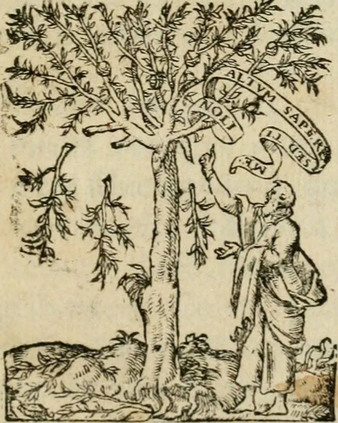 An illustration from Discours de la methode : pour bien conduire sa raison, & chercher la verité dans les sciences : Plus La dioptrique, et Les meteores. Qui sont des essais de cete methode, 1658, leaf 4