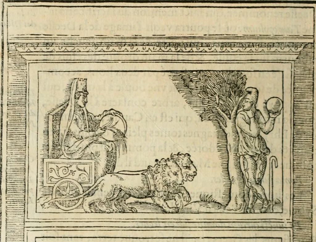 An illustration from Discours de la religion des anciens Romains--, 1581, leaf 101