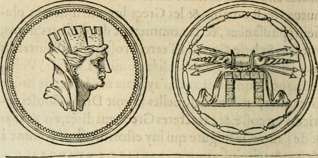 An illustration from Discours de la religion des anciens Romains--, 1581, leaf 103
