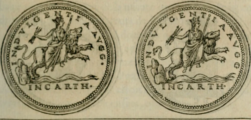 An illustration from Discours de la religion des anciens Romains--, 1581, leaf 104