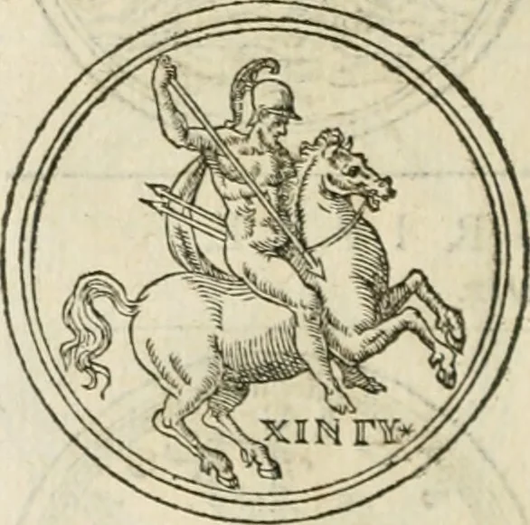 An illustration from Discours de la religion des anciens Romains--, 1581, leaf 113