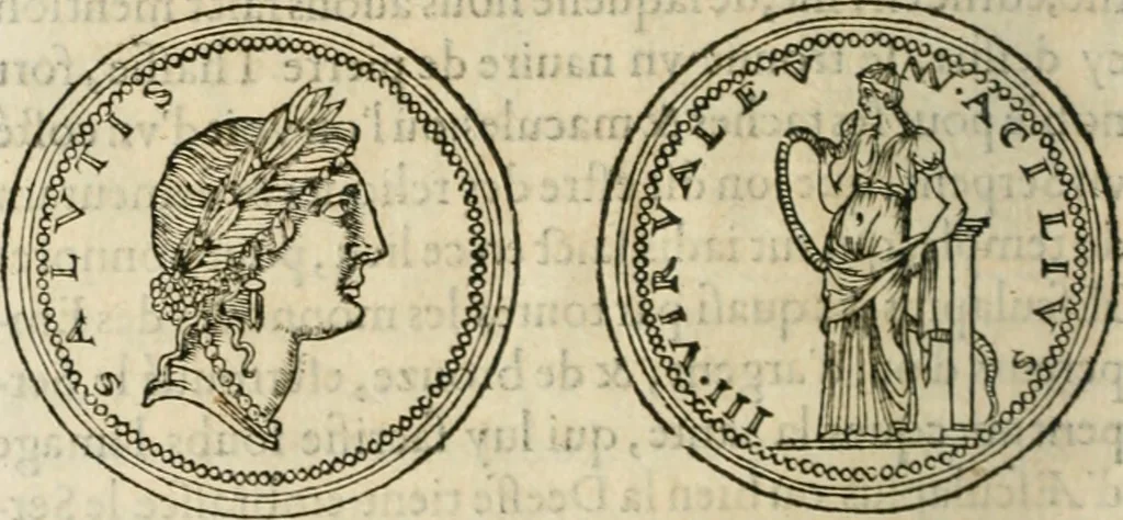An illustration from Discours de la religion des anciens Romains--, 1581, leaf 121
