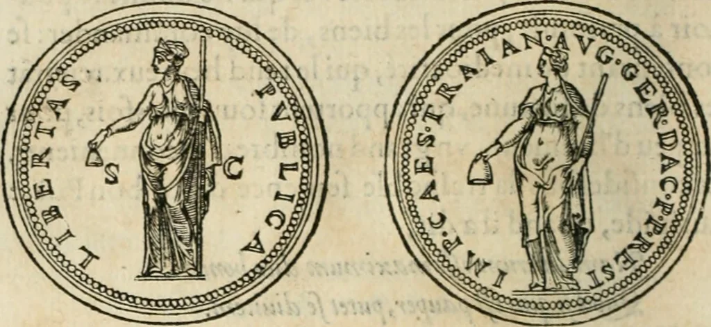 An illustration from Discours de la religion des anciens Romains--, 1581, leaf 125