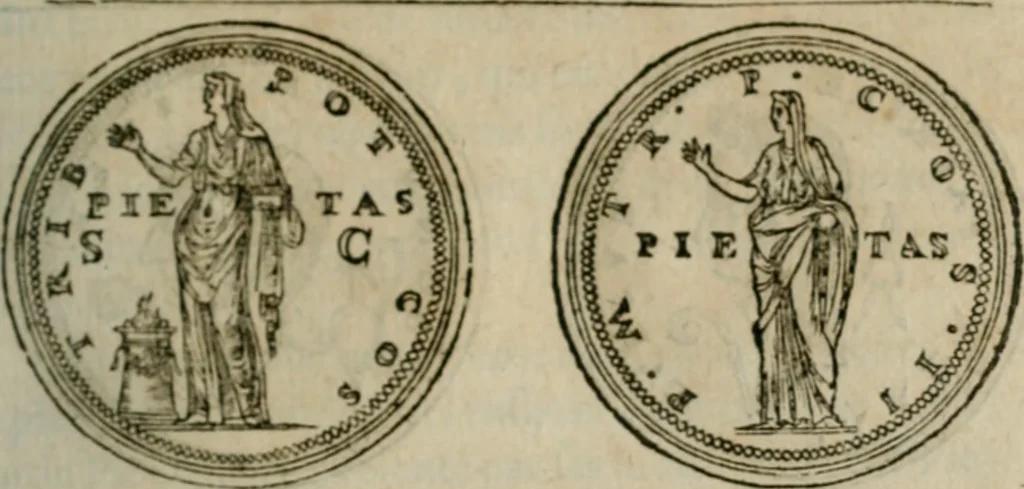 An illustration from Discours de la religion des anciens Romains--, 1581, leaf 138
