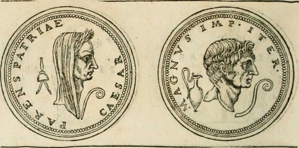 An illustration from Discours de la religion des anciens Romains--, 1581, leaf 139