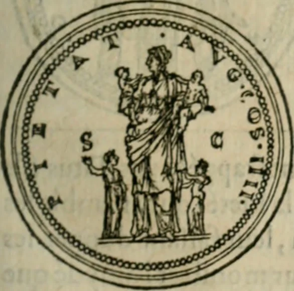 An illustration from Discours de la religion des anciens Romains--, 1581, leaf 140