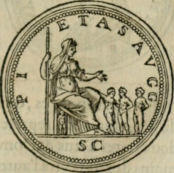 An illustration from Discours de la religion des anciens Romains--, 1581, leaf 140