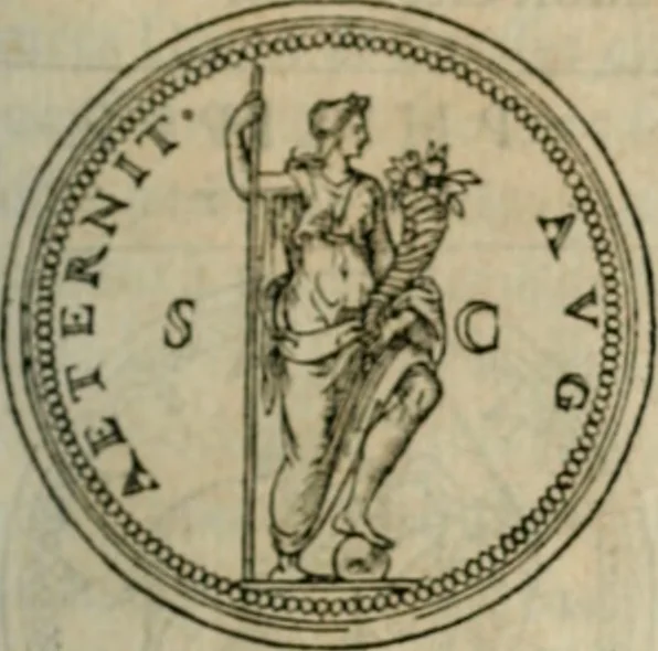 An illustration from Discours de la religion des anciens Romains--, 1581, leaf 144