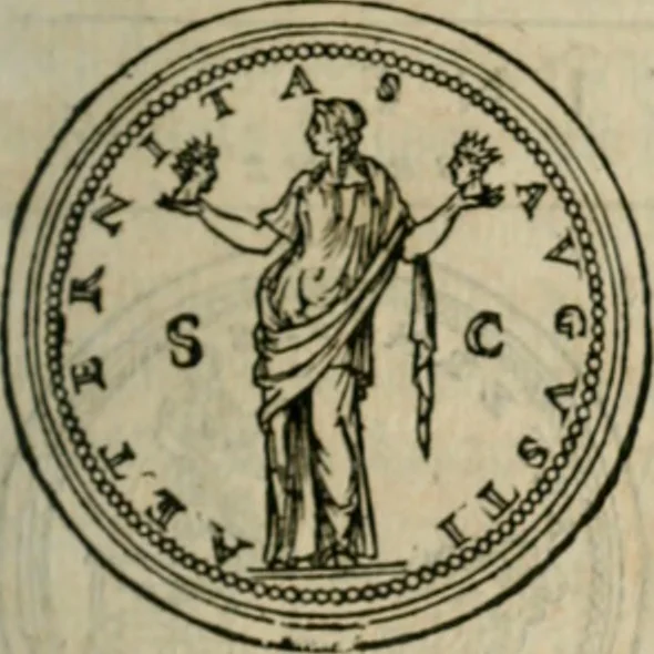 An illustration from Discours de la religion des anciens Romains--, 1581, leaf 144