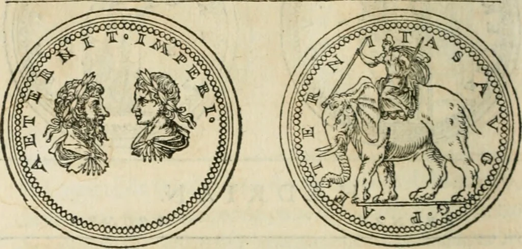 An illustration from Discours de la religion des anciens Romains--, 1581, leaf 145