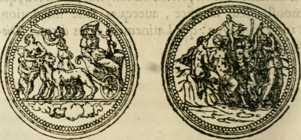An illustration from Discours de la religion des anciens Romains--, 1581, leaf 153