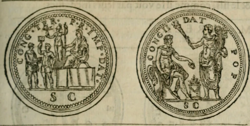 An illustration from Discours de la religion des anciens Romains--, 1581, leaf 156