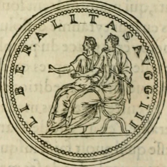 An illustration from Discours de la religion des anciens Romains--, 1581, leaf 157