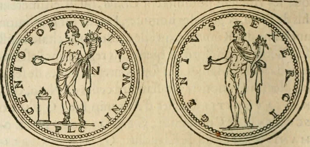 An illustration from Discours de la religion des anciens Romains--, 1581, leaf 167