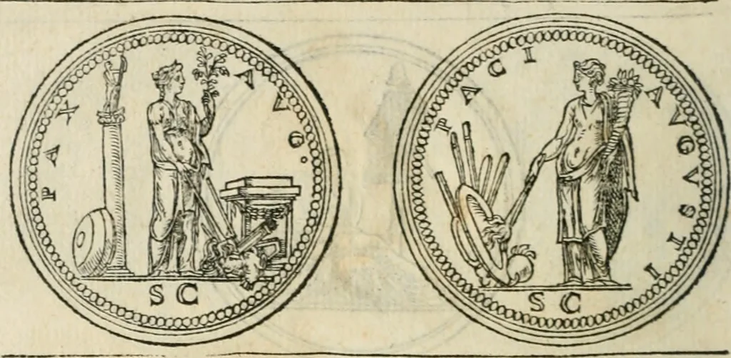 An illustration from Discours de la religion des anciens Romains--, 1581, leaf 17