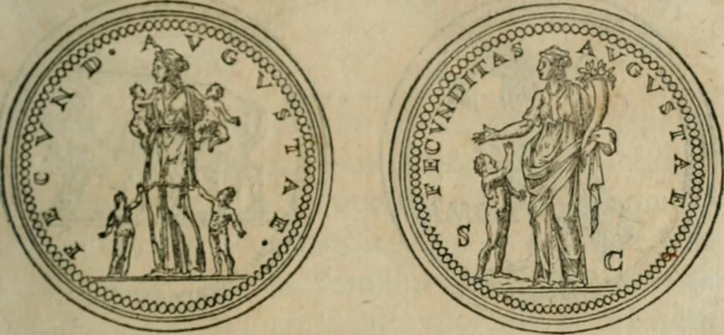 An illustration from Discours de la religion des anciens Romains--, 1581, leaf 176
