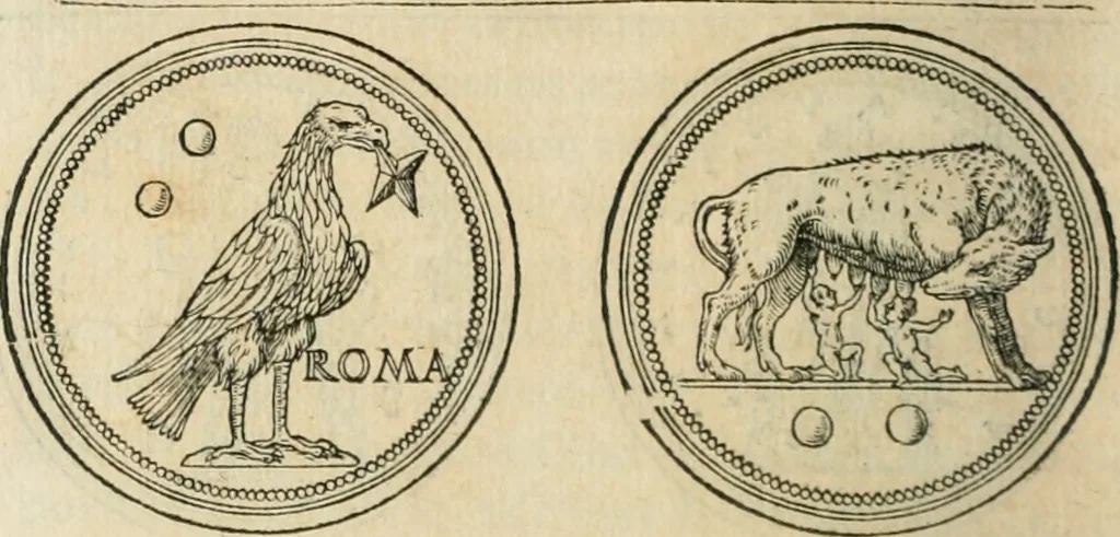 An illustration from Discours de la religion des anciens Romains--, 1581, leaf 177