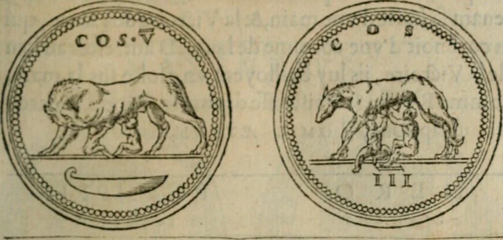 An illustration from Discours de la religion des anciens Romains--, 1581, leaf 178