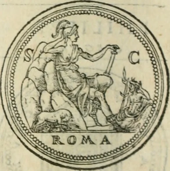 An illustration from Discours de la religion des anciens Romains--, 1581, leaf 181