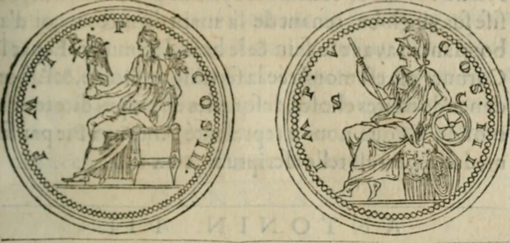 An illustration from Discours de la religion des anciens Romains--, 1581, leaf 182