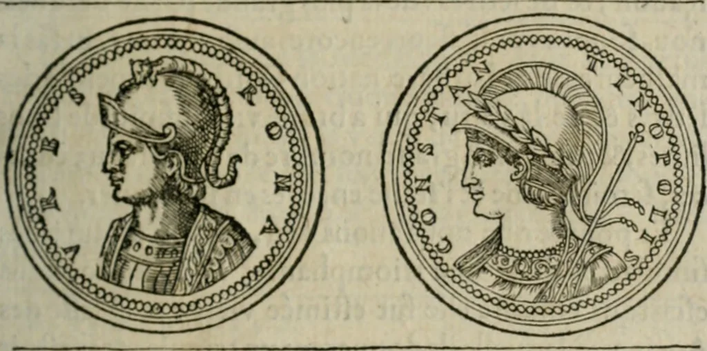 An illustration from Discours de la religion des anciens Romains--, 1581, leaf 184